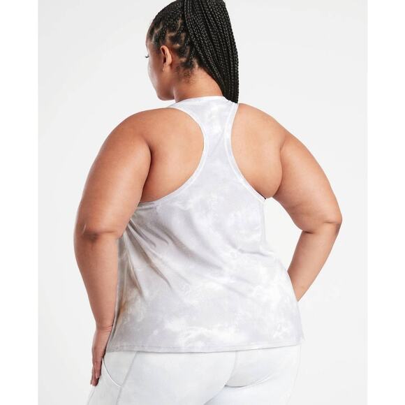 NWT Athleta Ultimate Train Printed Tank - 1X - Nebula White - 1X - Picture 2 of 5